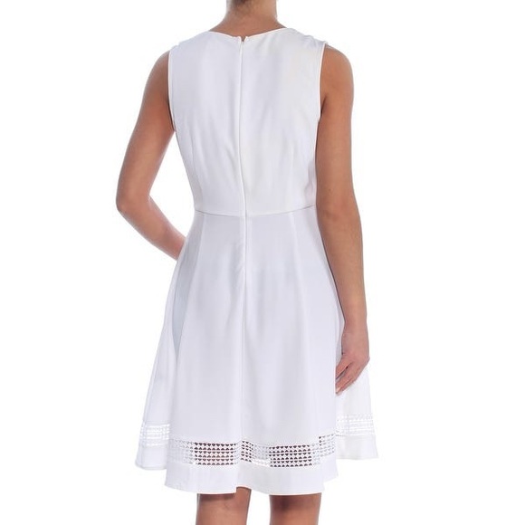 MAISON JULES White Sleeveless Fit Dress Medium NWT - Picture 2 of 3